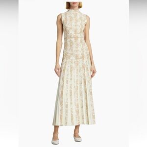Lela Rose Knitted Jacquard Midi-Dress